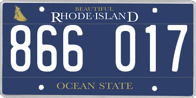 RI license plate 866017