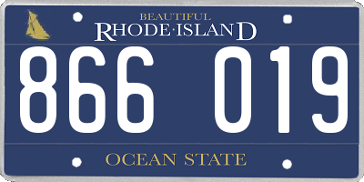 RI license plate 866019