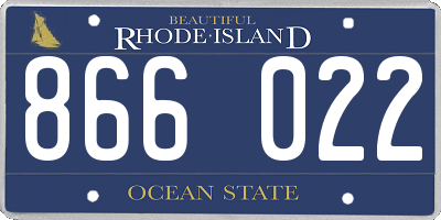 RI license plate 866022
