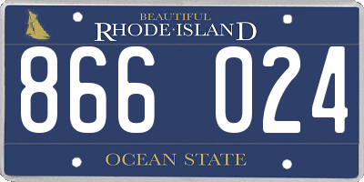 RI license plate 866024