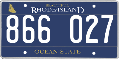 RI license plate 866027