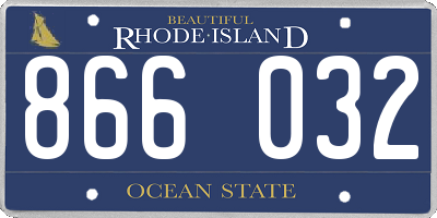 RI license plate 866032