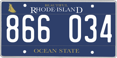 RI license plate 866034