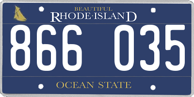 RI license plate 866035
