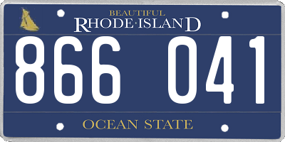 RI license plate 866041