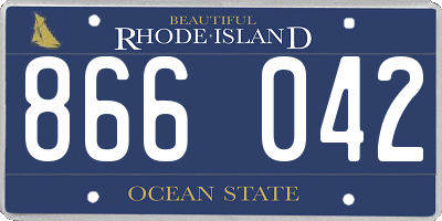 RI license plate 866042