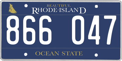 RI license plate 866047