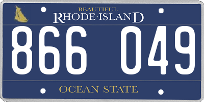 RI license plate 866049