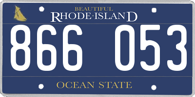 RI license plate 866053