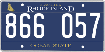 RI license plate 866057