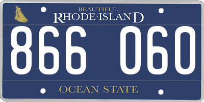 RI license plate 866060