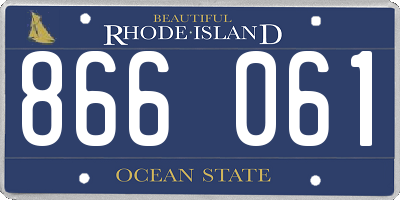 RI license plate 866061