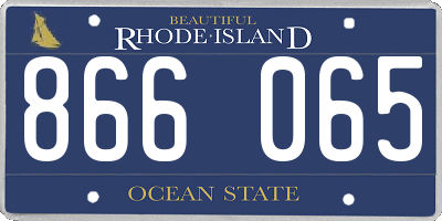 RI license plate 866065