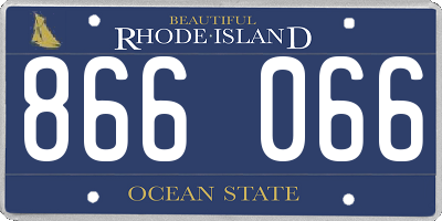 RI license plate 866066