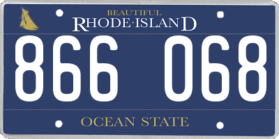 RI license plate 866068