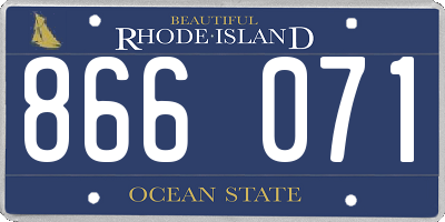 RI license plate 866071