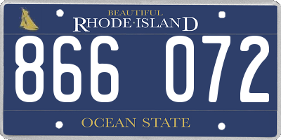 RI license plate 866072
