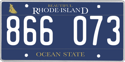 RI license plate 866073