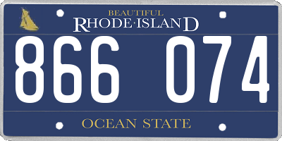 RI license plate 866074