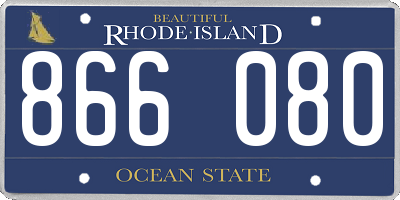 RI license plate 866080