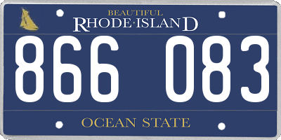 RI license plate 866083