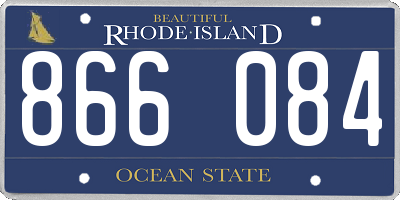 RI license plate 866084