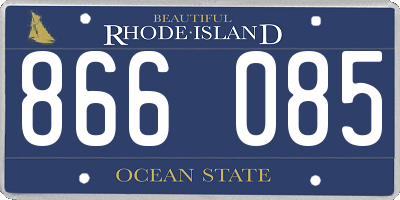 RI license plate 866085