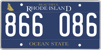 RI license plate 866086