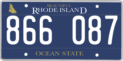 RI license plate 866087