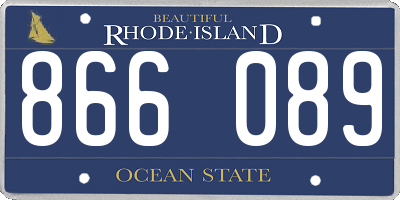 RI license plate 866089