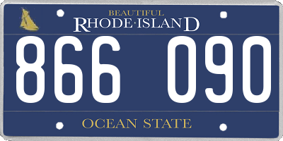 RI license plate 866090