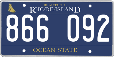 RI license plate 866092