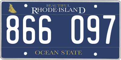 RI license plate 866097