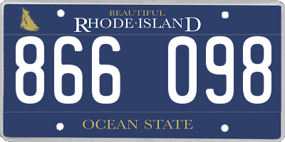 RI license plate 866098