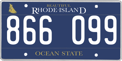 RI license plate 866099