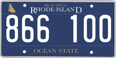 RI license plate 866100