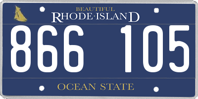 RI license plate 866105
