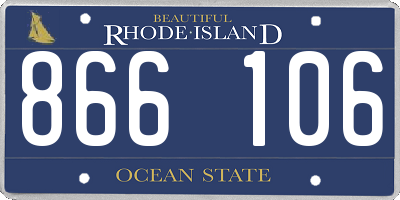 RI license plate 866106