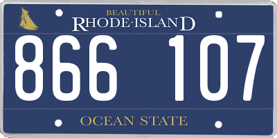 RI license plate 866107