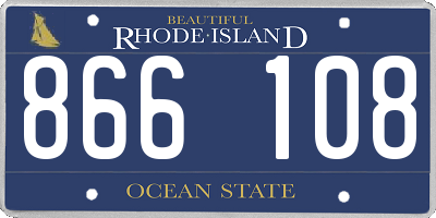 RI license plate 866108
