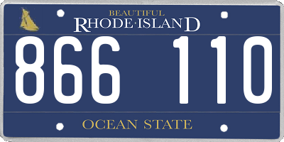 RI license plate 866110