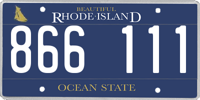 RI license plate 866111