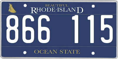 RI license plate 866115