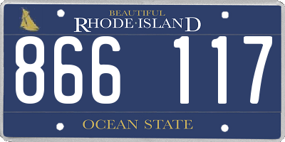 RI license plate 866117