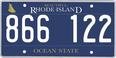 RI license plate 866122