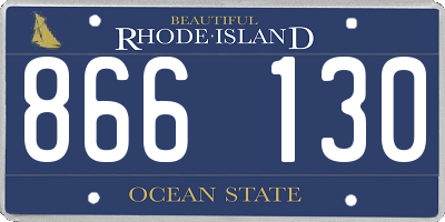 RI license plate 866130