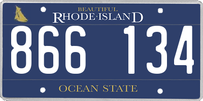 RI license plate 866134