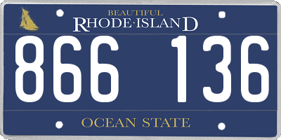 RI license plate 866136
