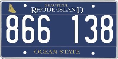 RI license plate 866138