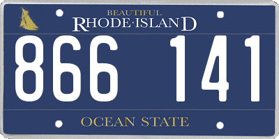 RI license plate 866141